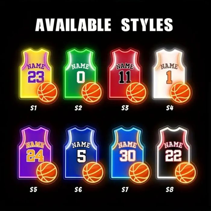 sinal neon jogador de futebol personalizável