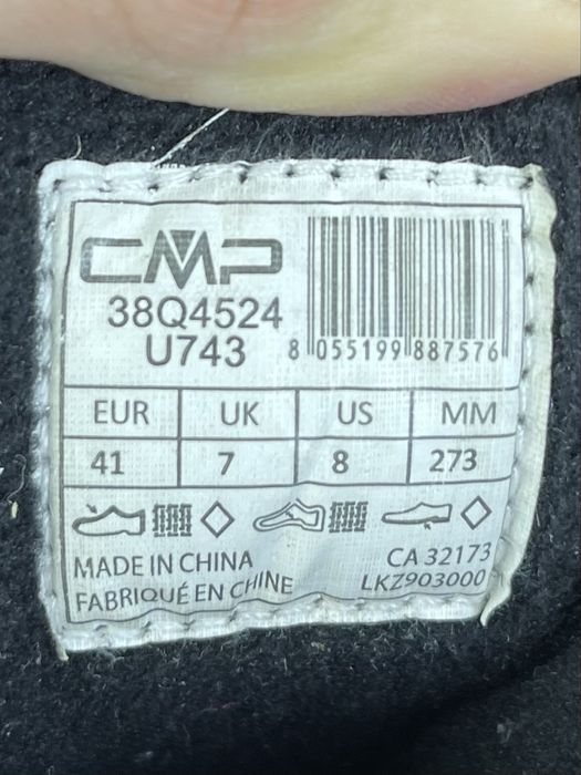 CMP waterproof ботинки сапоги 41 размер трекинговые кожаные