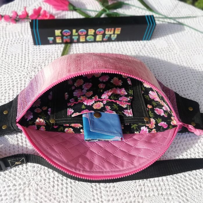 Nerka /Saszetka duża handmade " Malina"