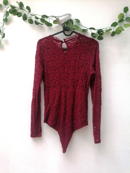 Body Rendado Bordeaux