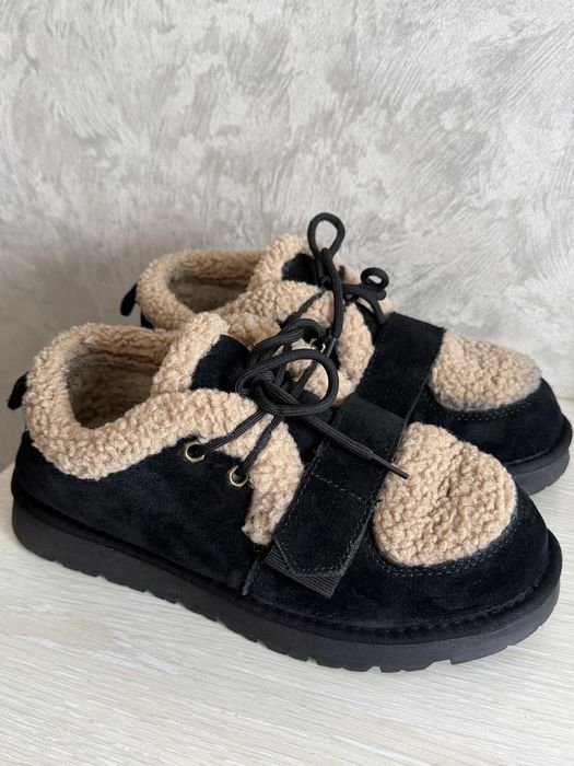 Ідеальні жіночі угі з хутром, угі тедді,чорні замшеві