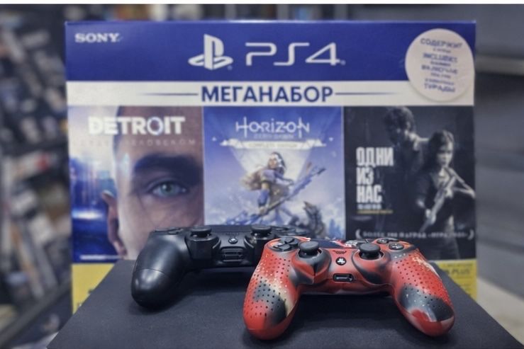 Playstation 4 Slim 1 ТБ +3 гри, Меганабір