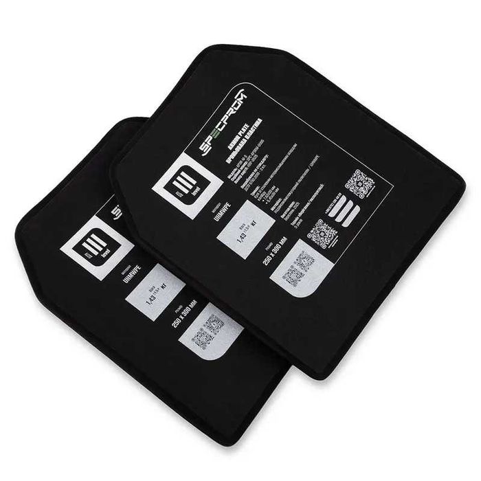 2шт - Полегшені бронеплити 3 класу захисту ДСТУ 1,4 кг. 25 на 30 см.