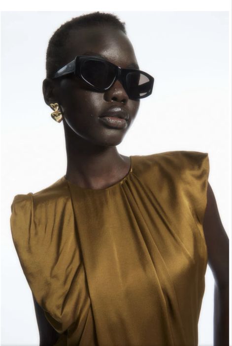 Сукня Cos draped cap sleeve midi dress