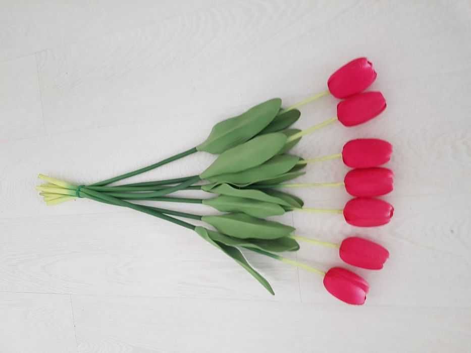 Kwiaty Tulipany czerwone 7 szt