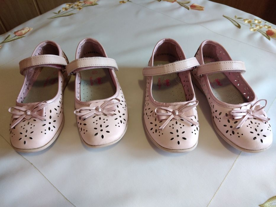 Baleriny Nelli Blu buty dla bliźniaczek różowe r. 27 do sukienki