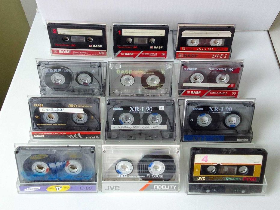 АудіокасетиFerumCromeAGFA BASF TDK SONY MAXELL FUJI JVC DENON Konika Goldstar Samsung Master YOKO SKC RAKS SNC RONEeS