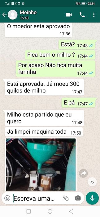 Moinho para retraçar milhos a 220v