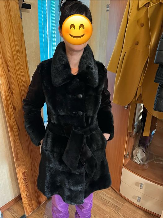 Шуба норкова чорна ексклюзивна