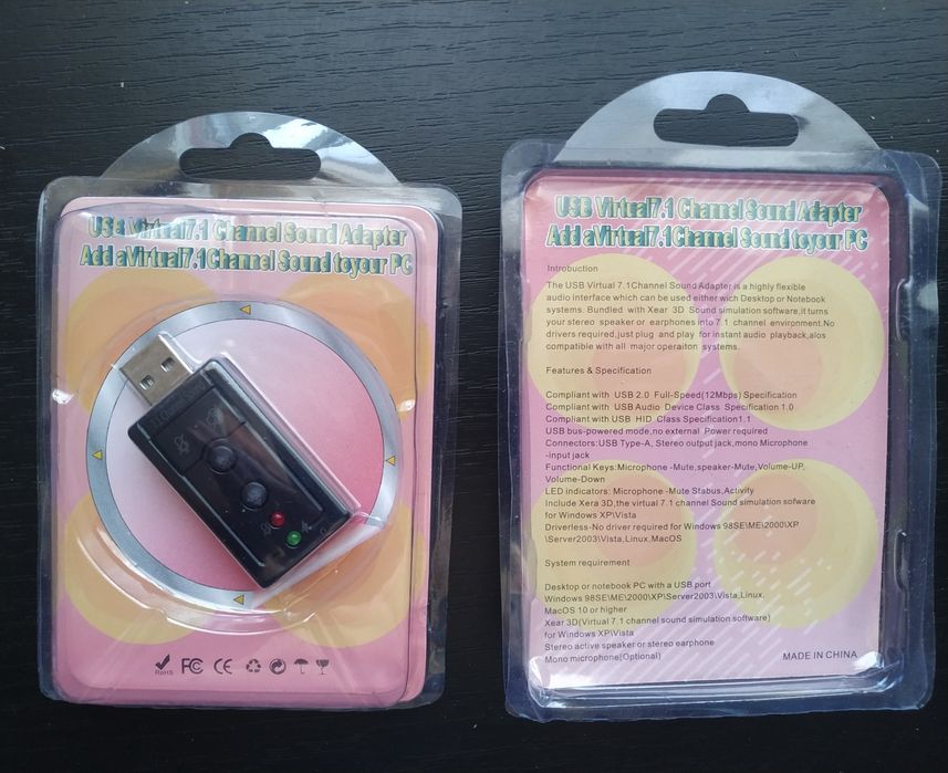 Аудіо-адаптери USB для мікрофона, навушника і кабелі акустики
Якісний