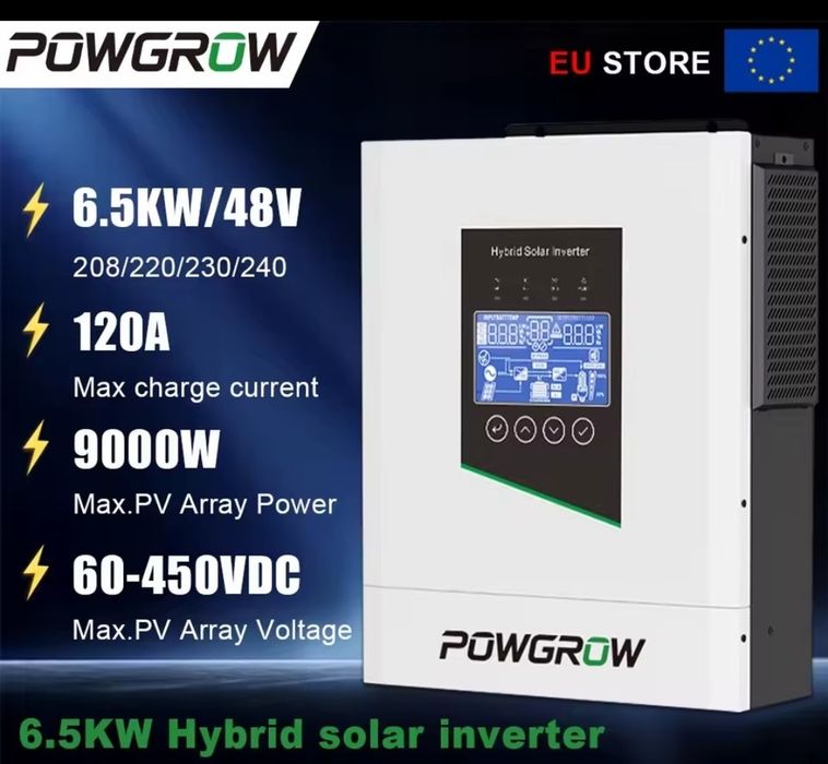 Гібридний сонячний інвертор POWGROW 6.5KW 48V