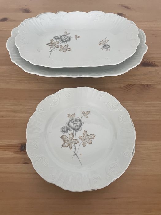 Travessas porcelana vista alegra + prato