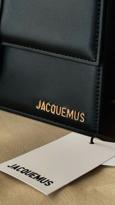 Шкіряна сумка Jacquemus, premium, жакмюс чорна