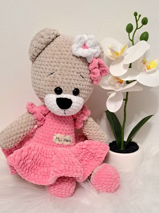 Misia dla dziewczynki handmade na szydełku