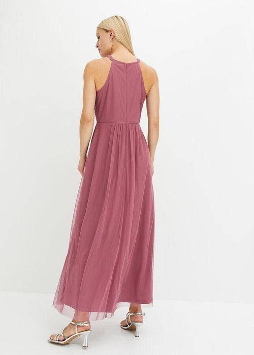 B.P.C sukienka siateczkowa z koralikami długa r.40