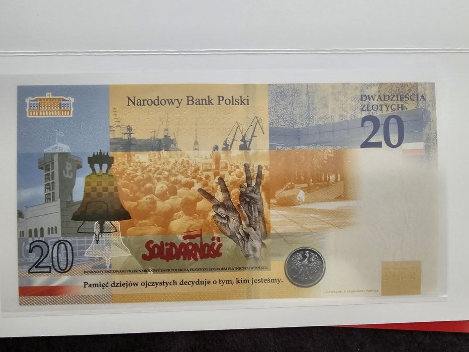 Banknot kolekcjonerski Lech Kaczyński warto być Polakiem