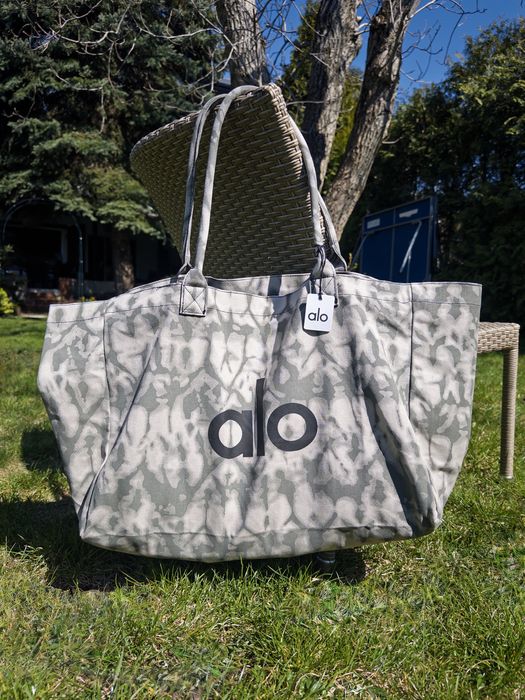 Alo Yoga Camo Tote Bag Szara Torba Shopper