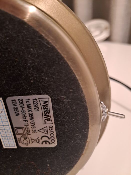 Candeeiro com transformador inox