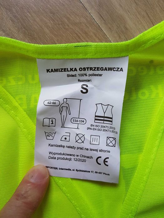 Kolejowe ABC kamizelka ostrzegawcza odblaskowa roz. S 116/134cm wzrost