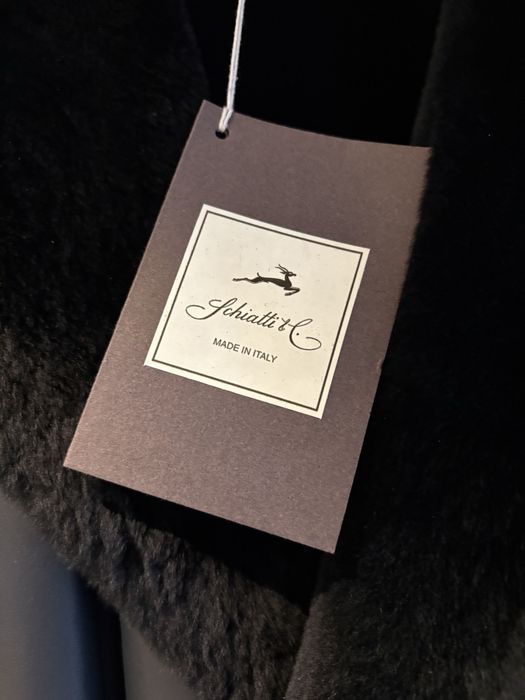 Італійська чоловіча дублянка з натуральної шкіри та хутра, розмір 56