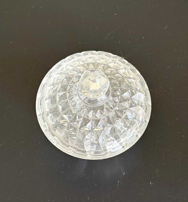 Bomboneira / Açucareiro em Vidro Prensado - Estilo Cristal
