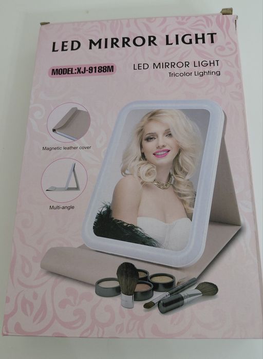 Espelho de  maquiagem com luz de Led
