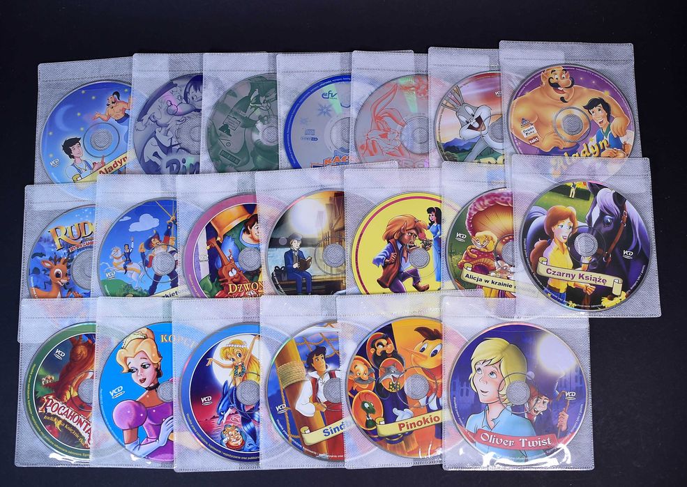 20 x DVD lub VCD z Bajkami ( Lista)