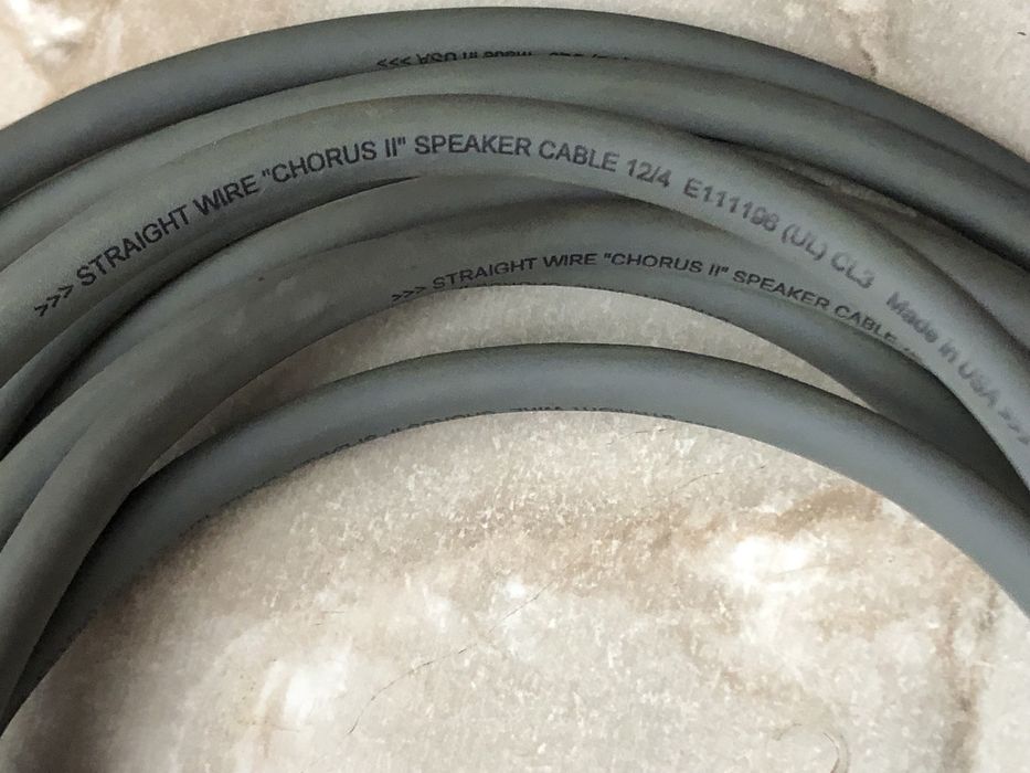 Крутой аудиофильский кабель, провод Straight wire chorus 2. бивайринг