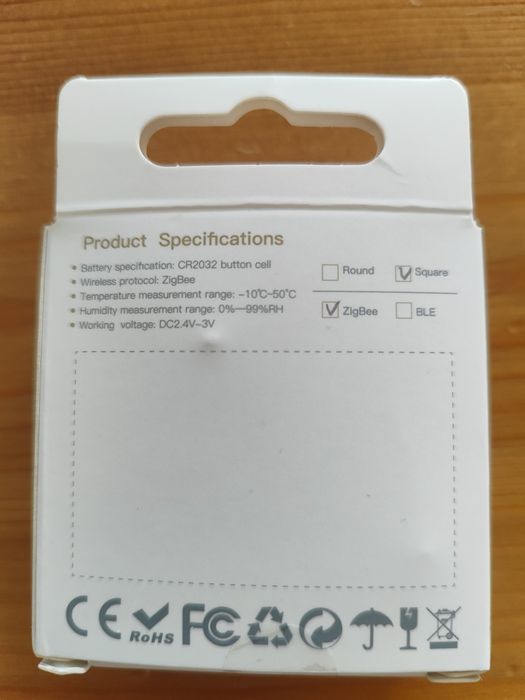 Sensor de Temperatura e Humidade Zigbee Moes - Smart Home