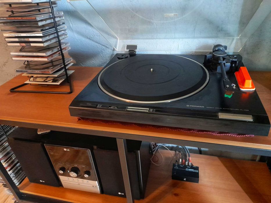 Gramofon PIONEER + Przedwzmacniacz Behringer + Mini wieża LG