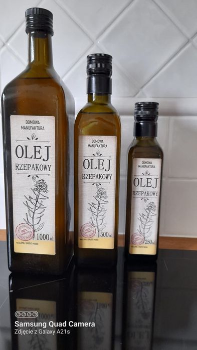 Olej rzepakowy tłoczony na zimno 1l