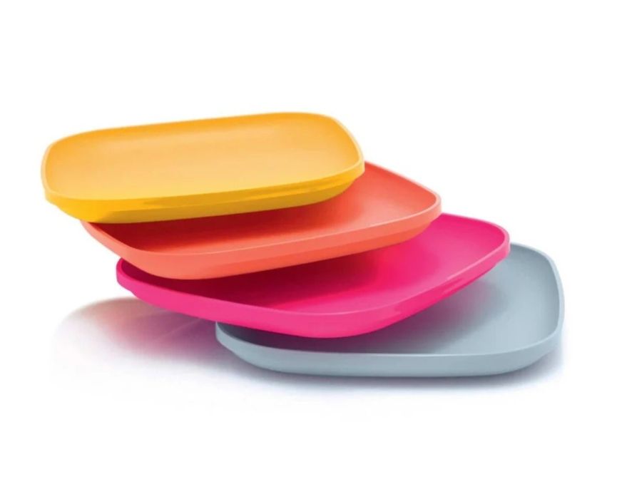 4 Pratos para Piquenique Tupperware