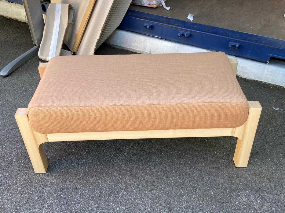 Pouf de Freixo cor creme