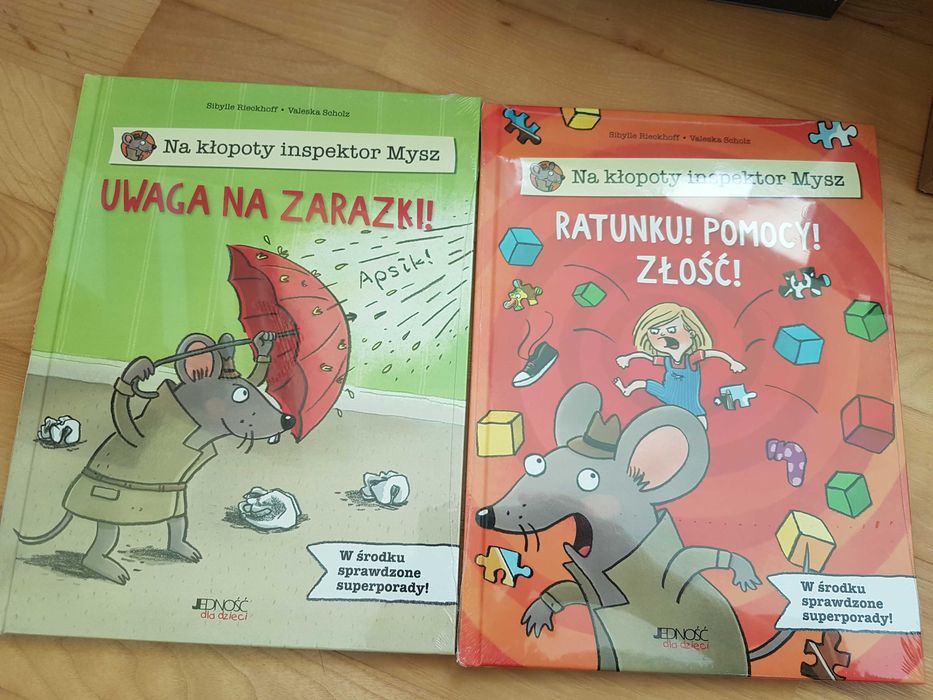 Na kłopoty inspektor Mysz Ratunku! Pomocy! Złość!  i Uwaga na zarazki!