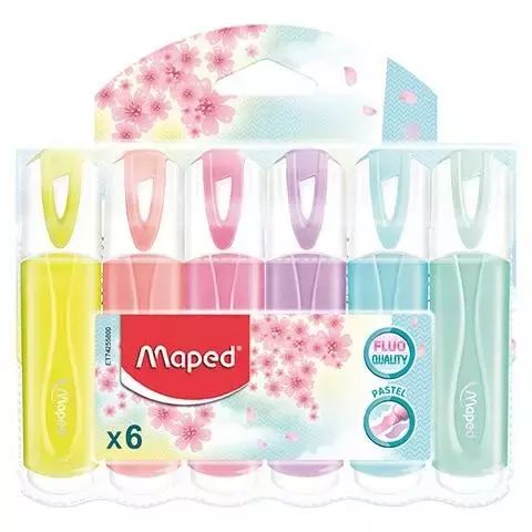Zakreślacz Fluo Peps pastel 6 kolorów MAPED. Nowy Produkt