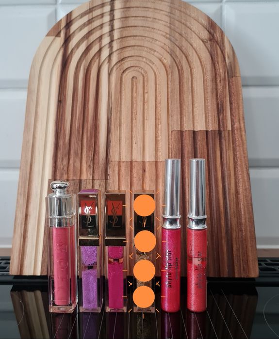 Komplet błyszczyki do ust Dior Sisley YSL Yves Saint Laurent 5 sztuk