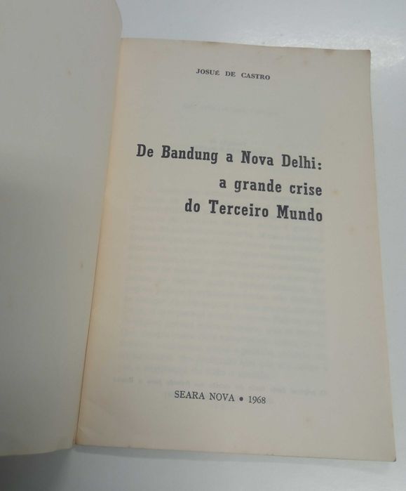 De Bandung a Nova Delhi, de Josué de Castro