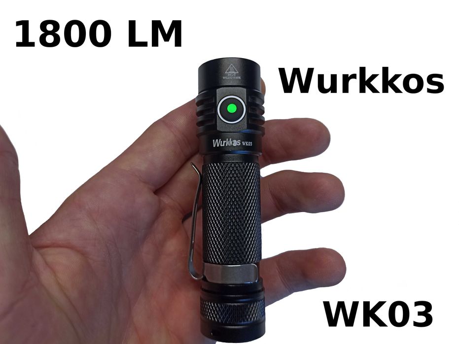 Wurkkos WK03 latarka LED 1800lm EDC lepsza od OLIGHT SOFIRN
