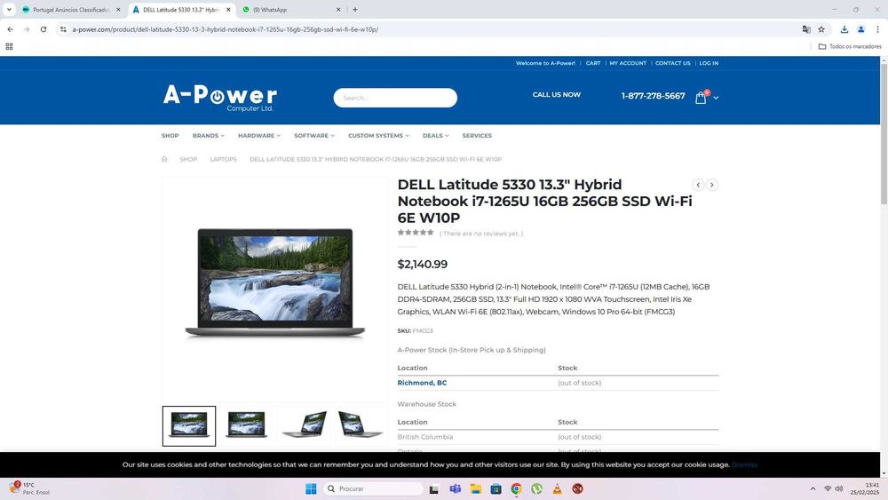DELL GAMA PRO. I7 4,8GHZ 16gb MEMORIA M2 256gb TOUCHSCREEN