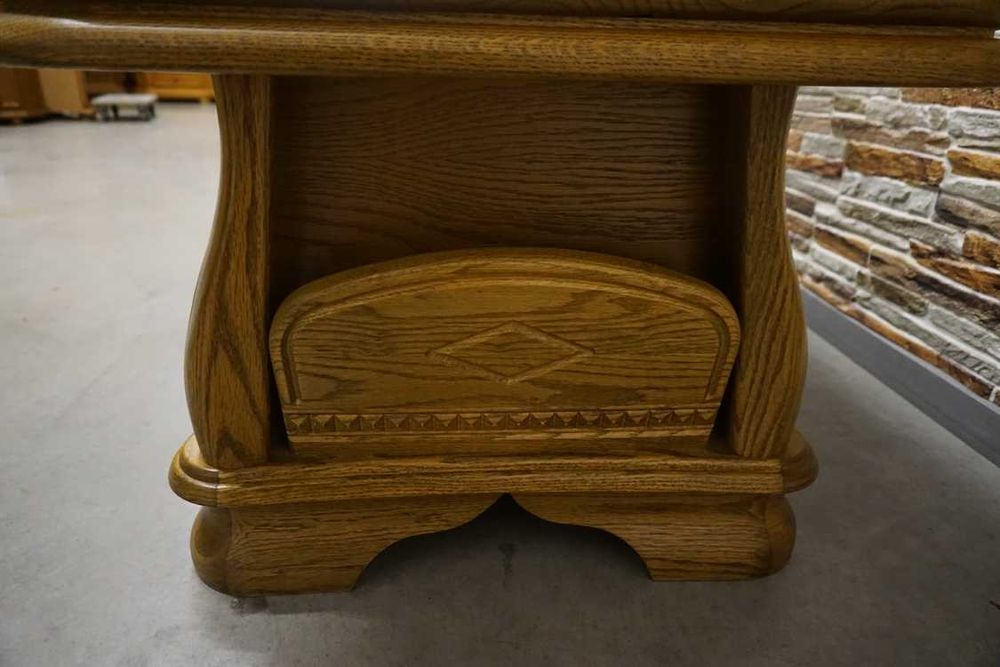 Ława Dębowa z wnękami po bokach na gazety szer. 135 cm ( L-203 )