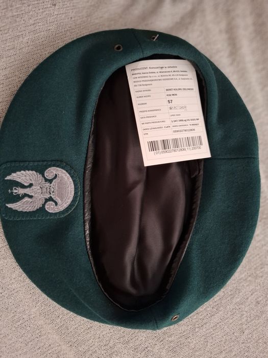Beret WP Zielony Wojsk Lądowych MON rozmiar 57.
