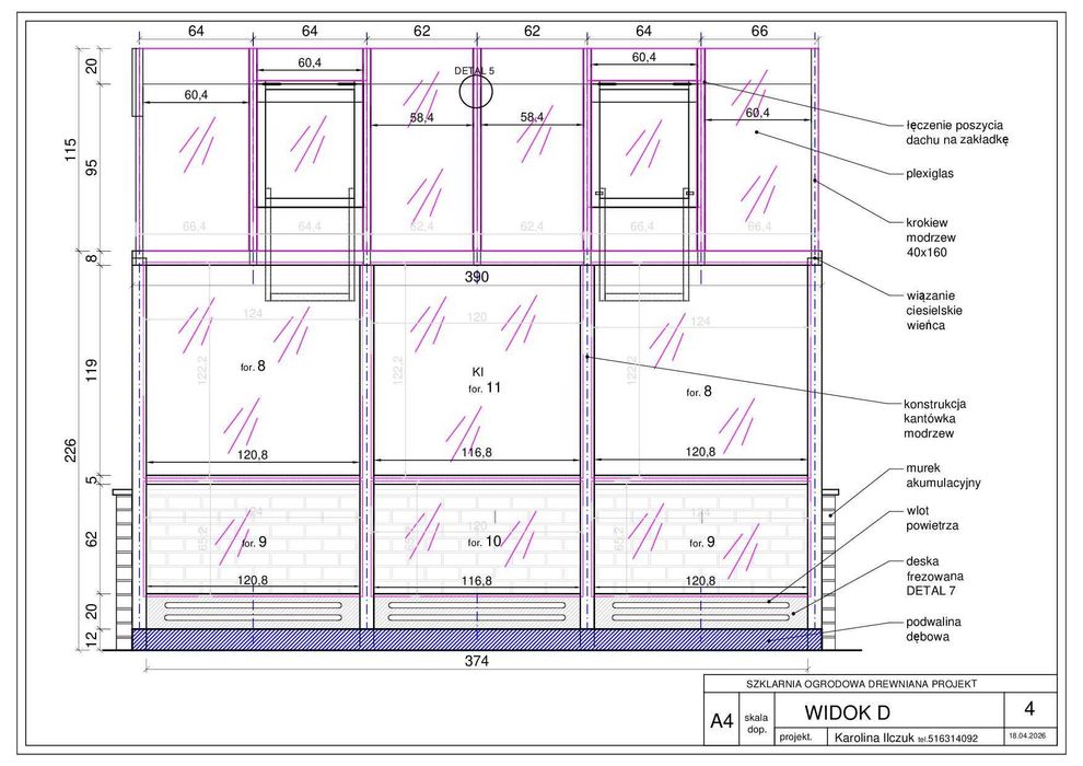 szklarnia ogrodowa projekt