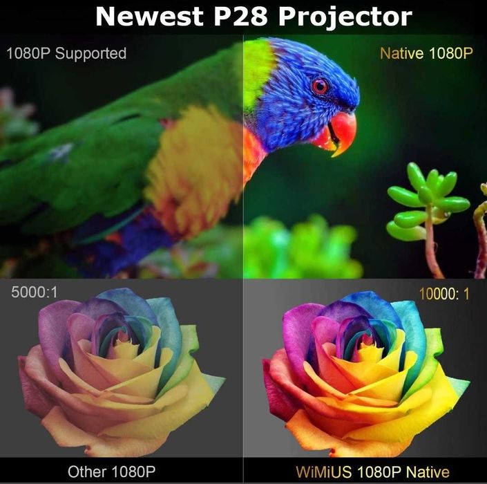 Projetor led 9000 lumens / NATIVA 1080p / Keystone 4D /4 k64740313982593122