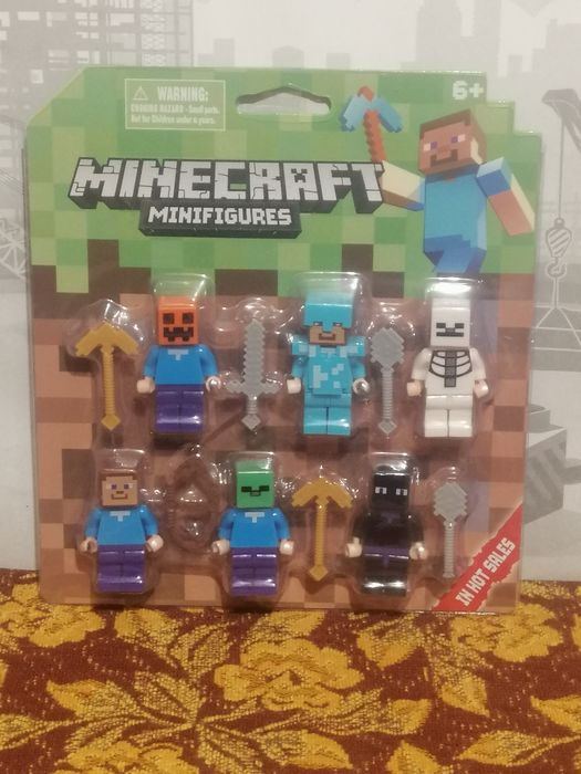 Figurki Mini Ludziki Klocki Minecraft 6 sztuk.