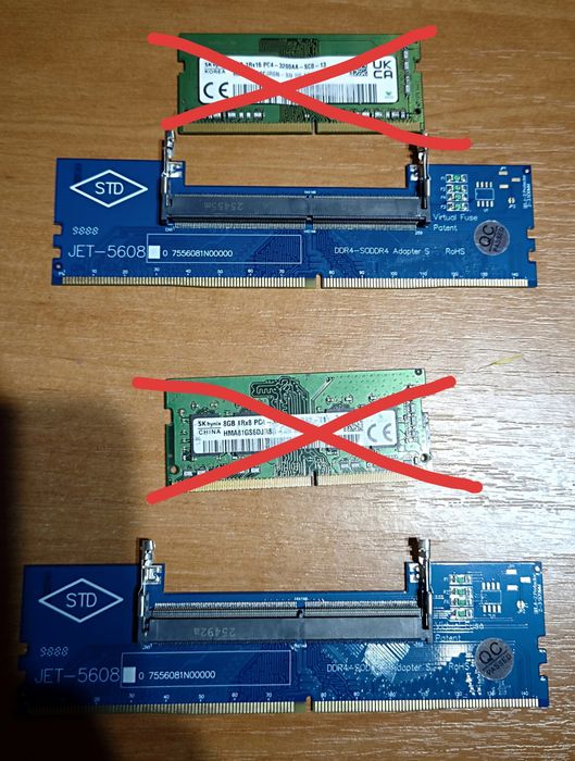 Оперативная память SkHynix ddr4 so-dimm 8gb 3200mhz и переходники