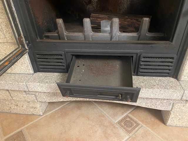 Lareira em pèdra com recuperador de calor ventilador  (como novo )