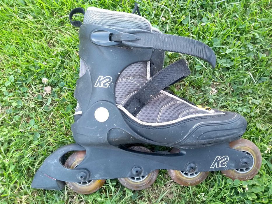 Rolki K2, czarne, plastik/materiał, 43,5