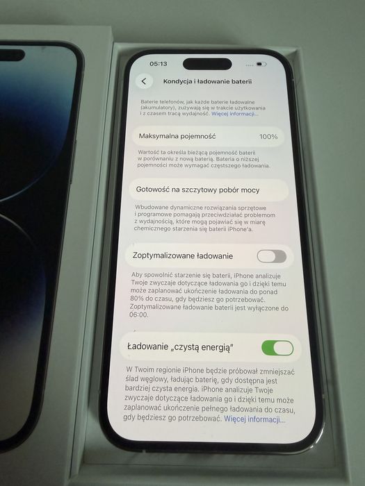 iPhone 14 Pro 1TB Silver Jak Nowy Bareria 100%
