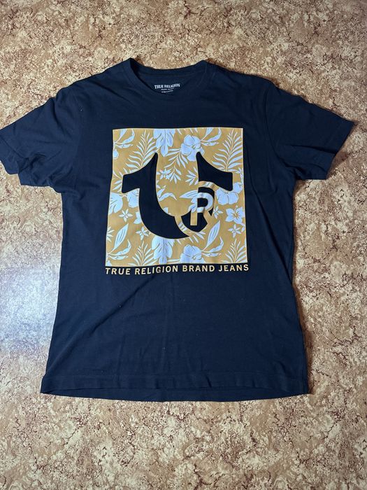 True Religion Men’s Graphic Logo Short Sleeve Shirt Black Size S