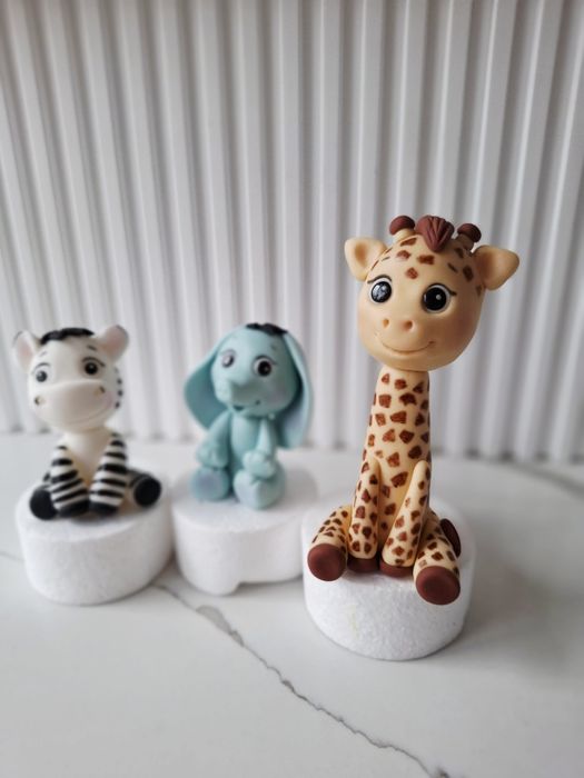 Safarii 3 figurki z masy cukrowej na tort